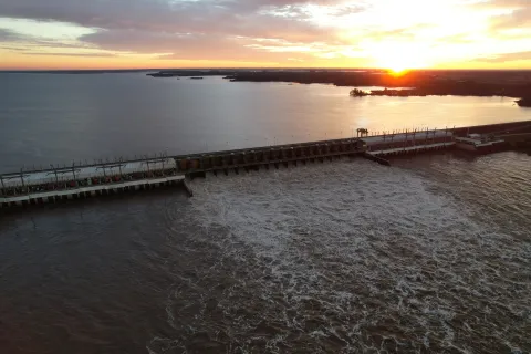 Represa Salto Grande - Vista Aerea